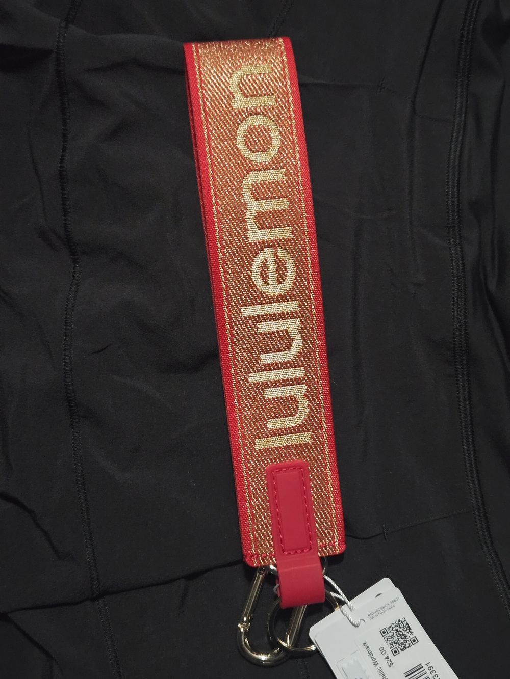 Lululemon Lunar New Year Red & Gold Never Lost Keychain